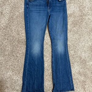MOTHER Flare Jeans in Deep Blue
